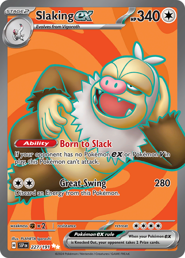 Slaking ex 227/191 – Surging Sparks Pokémon card