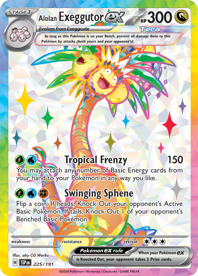 Alolan Exeggutor ex 225/191 – Surging Sparks Pokémon card