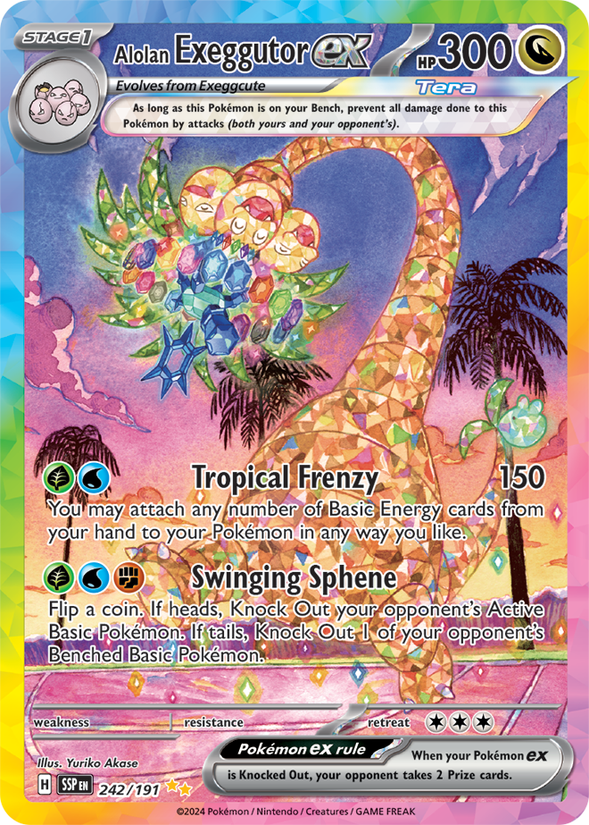 Alolan Exeggutor ex 242/191 – Surging Sparks Pokémon card