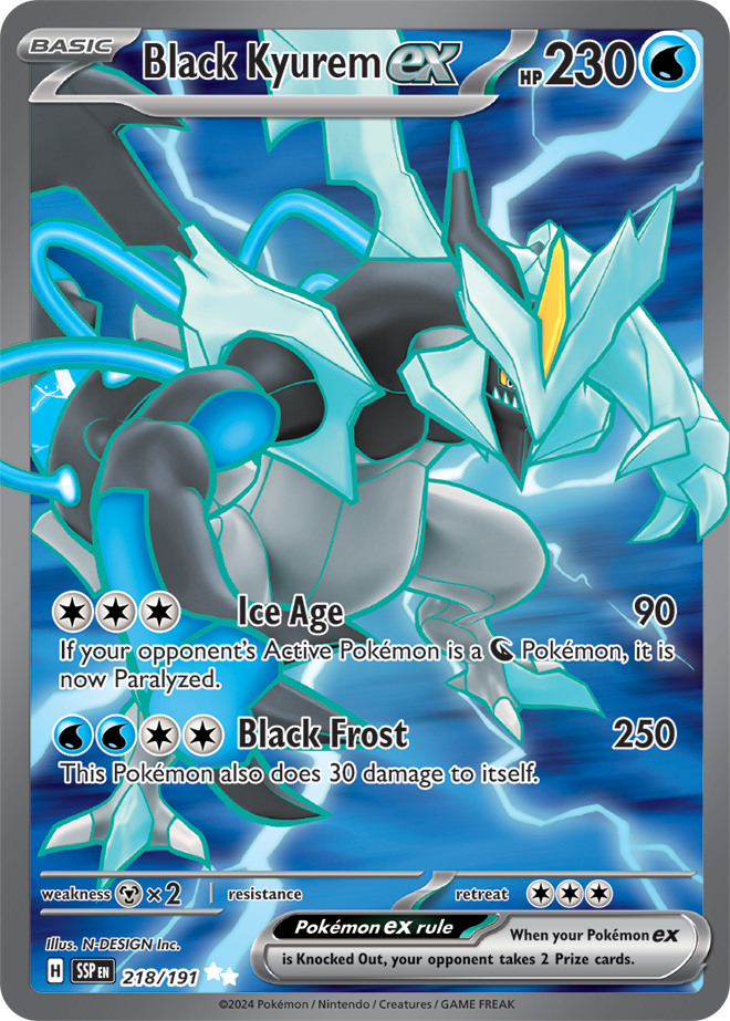 Black Kyurem ex 218/191 – Surging Sparks Pokémon card