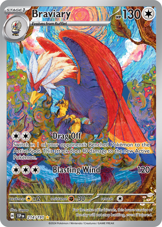 Braviary 214/191 – Surging Sparks Pokémon card