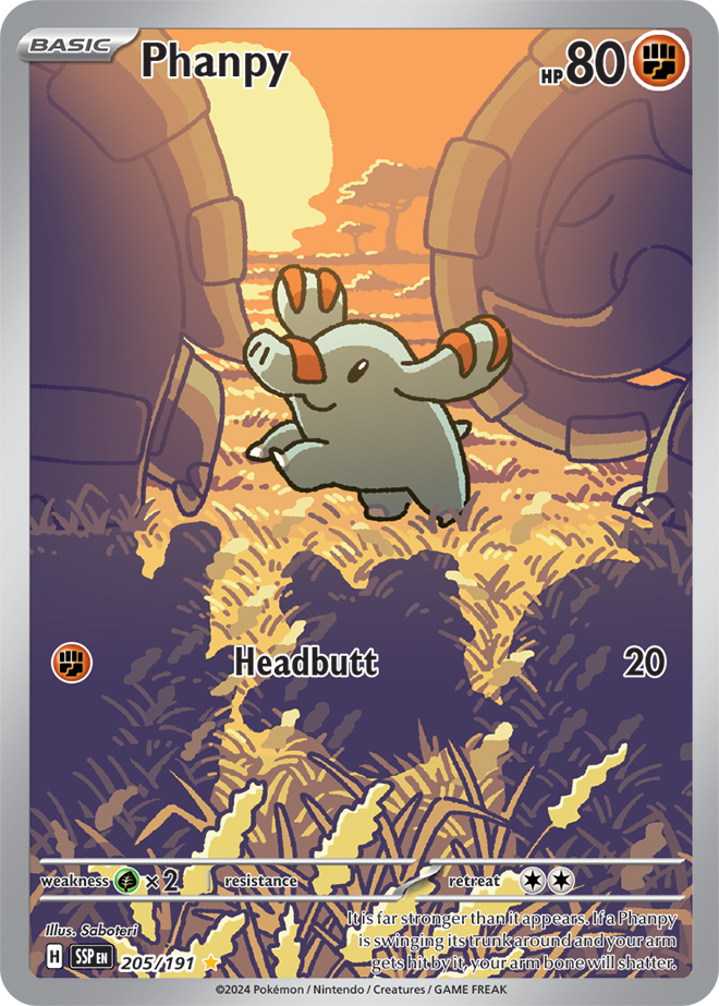 Phanpy 205/191 – Surging Sparks Pokémon card
