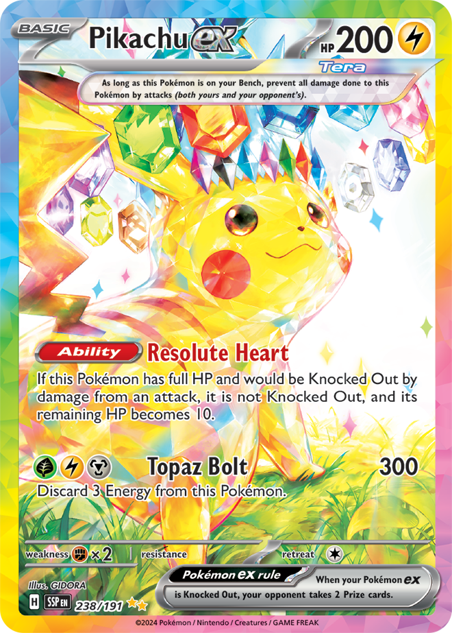 Pikachu ex 238/191 – Surging Sparks Pokémon card