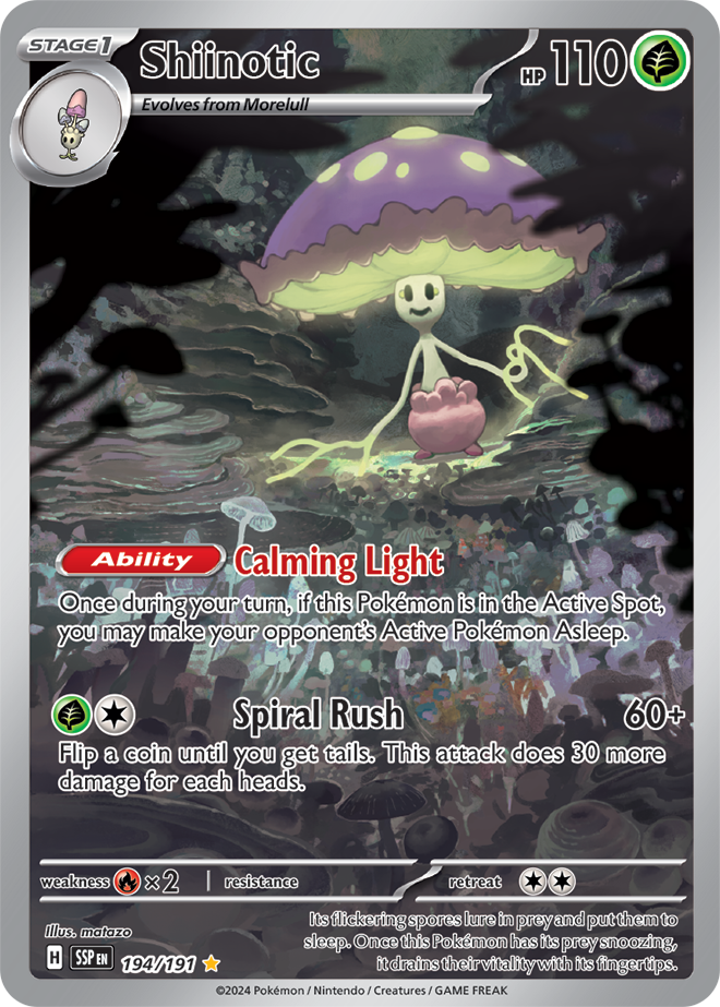 Shiinotic 194/191 – Surging Sparks Pokémon card