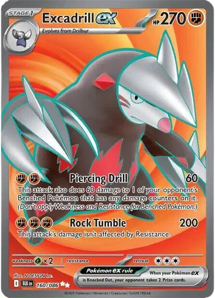 Excadrill ex 160/086 – Black Bolt Pokémon card