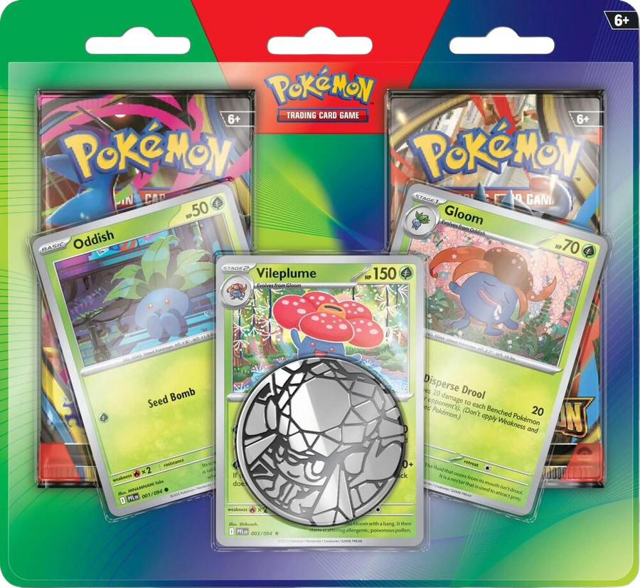 2-Pack Blister Pack [Oddish, Gloom, & Vileplume] – Miscellaneous Cards & Products sealed Pokémon TCG product