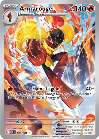 Armarouge 086/084 – Pitch Black Pokémon card