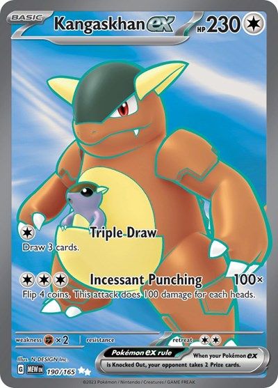Kangaskhan ex 190/165 – Pokémon 151 Pokémon TCG card