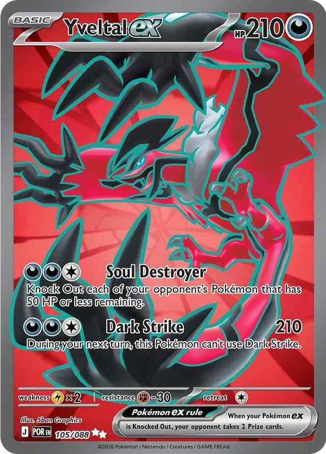 Yveltal ex 105/088 – Perfect Order Pokémon TCG card