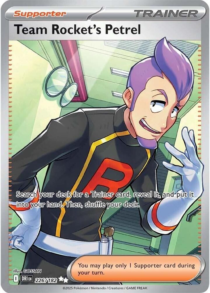 Team Rocket's Petrel 226/182 – Destined Rivals Pokémon TCG card