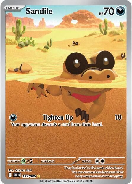 Sandile 135/086 – Black Bolt Pokémon TCG card