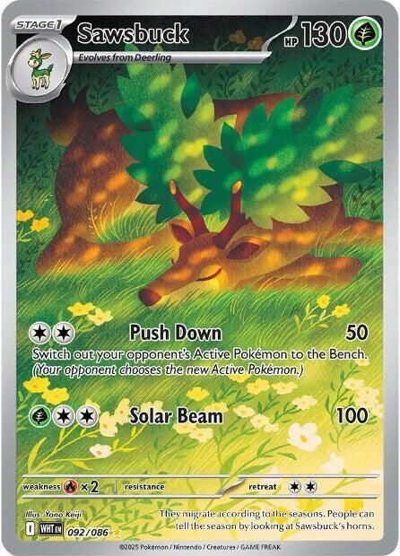 Sawsbuck 092/086 – White Flare Pokémon TCG card