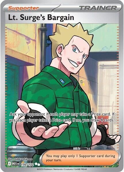 Lt. Surge's Bargain 170/132 – Mega Evolution Pokémon TCG card
