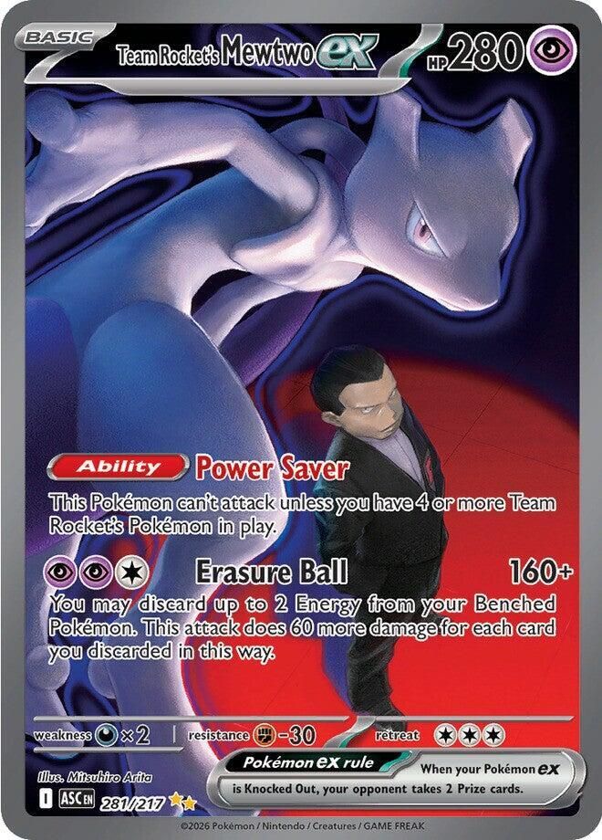 Team Rocket's Mewtwo ex 281/217 – Ascended Heroes Pokémon TCG card
