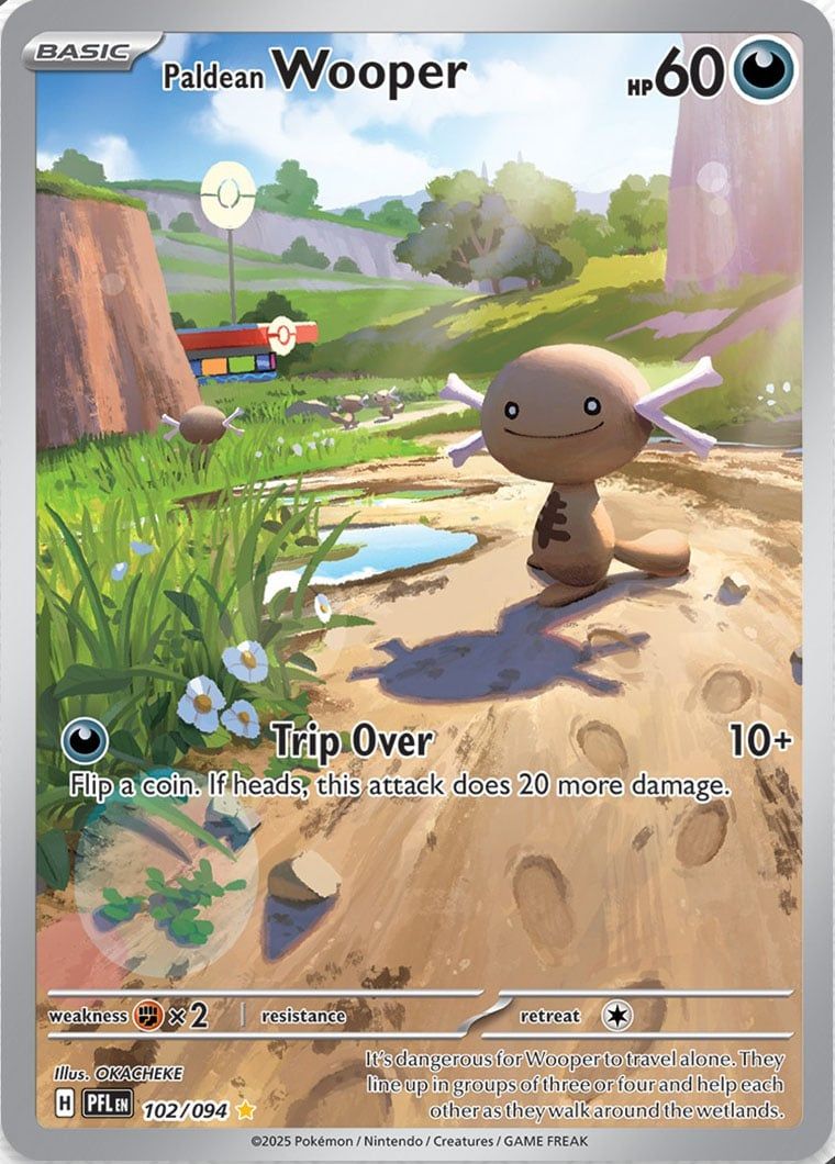 Paldean Wooper 102/094 – Phantasmal Flames Pokémon TCG card