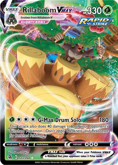 Rillaboom VMAX 023/264 – Fusion Strike Pokémon TCG card