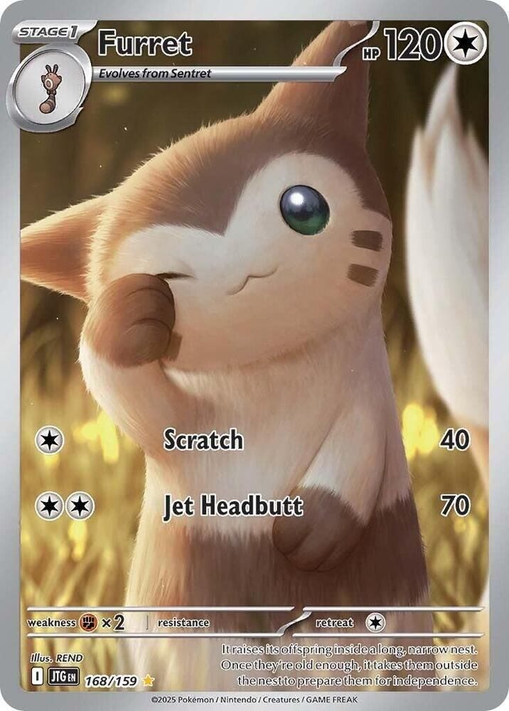 Furret 168/159 – Journey Together Pokémon TCG card