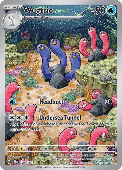 Wugtrio 224/091 – Paldean Fates Pokémon TCG card