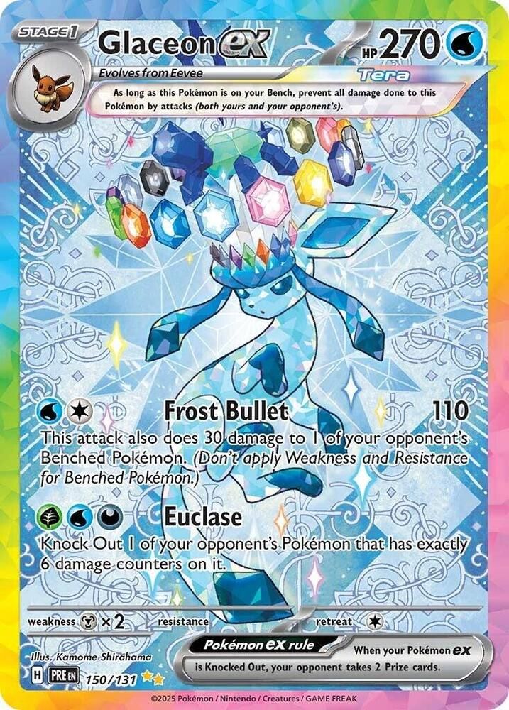 Glaceon ex 150/131 – Prismatic Evolutions Pokémon TCG card