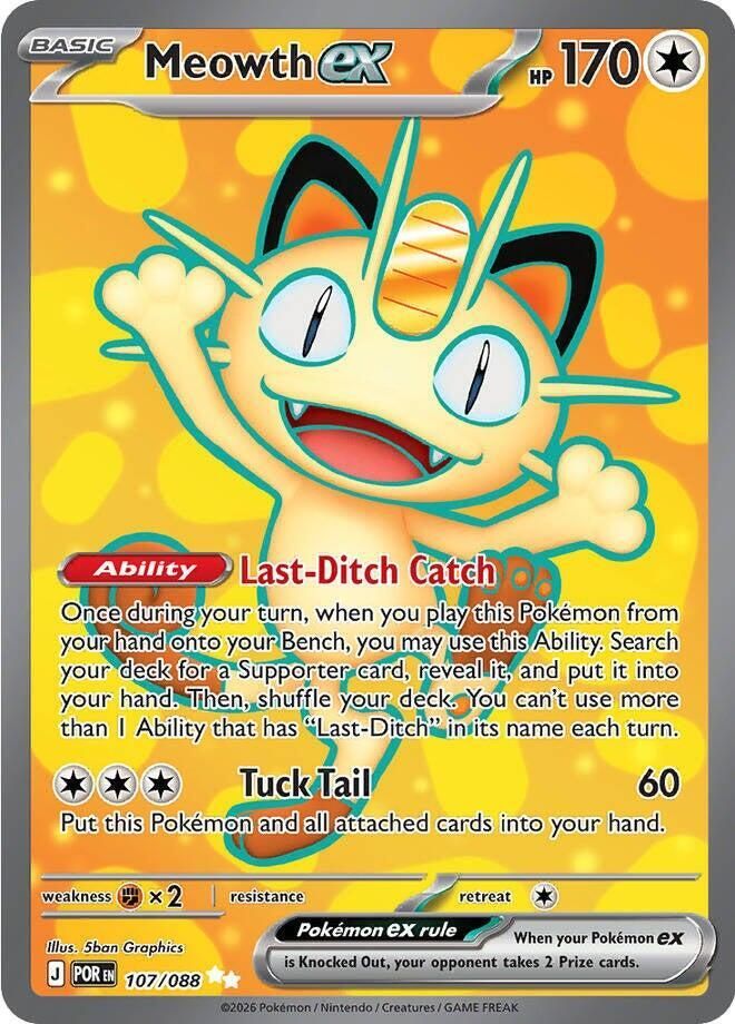 Meowth ex 107/088 – Perfect Order Pokémon TCG card