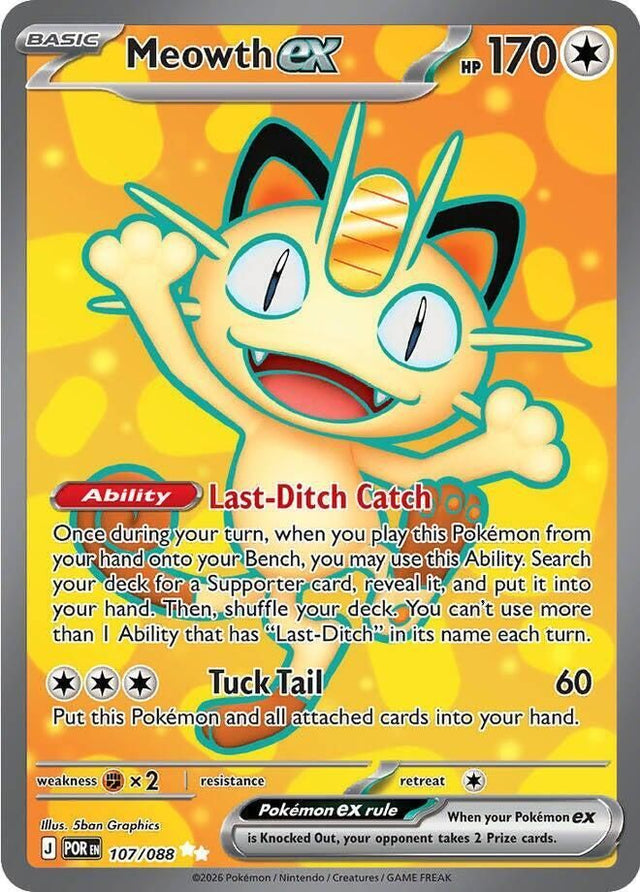 Meowth ex 107/088 – Perfect Order Pokémon TCG card